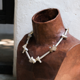 Torus shaped - silver necklace