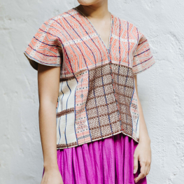Karen top with millet seeds embroidery 