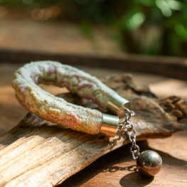 Handmade cotton sliver bracelet
