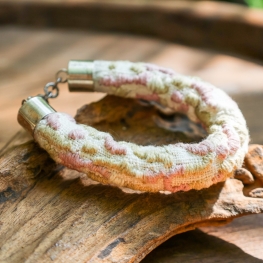 Handmade cotton sliver bracelet