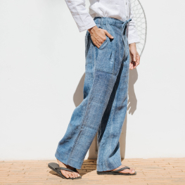 Handwoven indigo dyed pants 