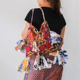 Indian medium shoulder bag, diamond