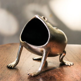 Frog Silver-plated Bronze Ashtray - Large
